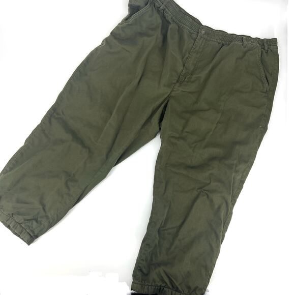 Haband's Ice House Flannel Lined Jeans Army Green Size 50 Short - Picture 1 of 8